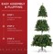 Decorated Christmas Tree Hinged Spruce with Pinecones, Berries, 250 Lights & Metal Base